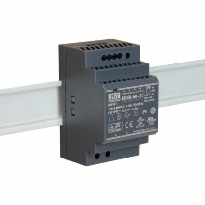 6175 led napajaci zdroj hdr 54w 12v na din listu mw