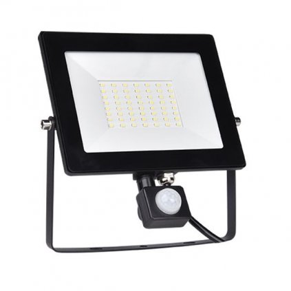 7111 led reflektor 50w 5500k cierny so senzorom