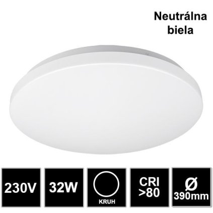 7060 led stropne svietidlo kruh 32w neutralna biela