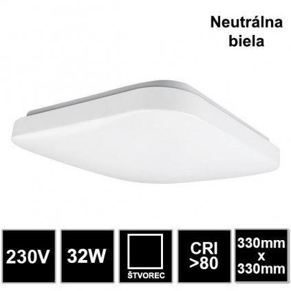 7057 led stropne svietidlo stvorec 32w neutralna biela