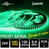 6925 profi led pasik 120led m smd1808 zeleny ip20 24v zaruka 5 rokov