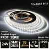 PROFI LED pás 70LED/m SMD2835 4,8W/m proud.driver studená bílá IP20 24V