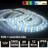 LED pás 60LED/m SMD5050 12W/m IP65 RGB-NW (RGB+neutrální bílá) 12V