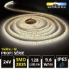 PROFI LED pás 128LED/m SMD2835 9,6W/m neutrální bílá IP65 24V - vysocesvítivý