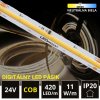 5m LED pás SPI RUNNING 24V COB 420LED/m 11W/m neutrální bílá IP20