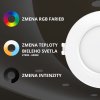 LED panel bílý 6W kruh RGB+DUAL-WHITE