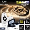 6958 5m profi led pasik 120led m smd1808 dual white ip20 24v kompletna sada