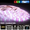 5m PROFI LED pásek 60LED/m SMD5050 14,4W/m RGB-W (RGB+studená bílá) IP65 24V