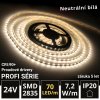 5m PROFI LED pásek 70LED/m SMD2835 7,2W/m proud. driver neutrální bílá IP20 24V