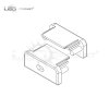 5590 1 koncovky led lista povrch klasik biele 2ks