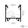 6187 2 led lista linea strieborna