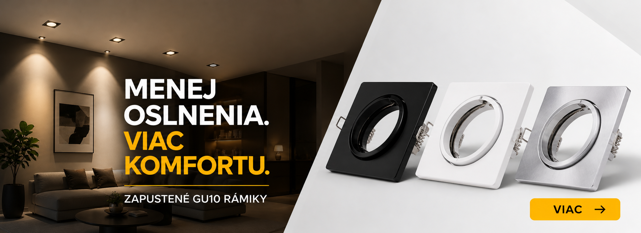Rámiky pre LED žiarovky GU10
