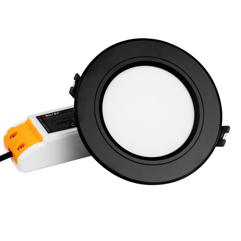 LED panel čierny 6W kruh RGB+DUAL-WHITE