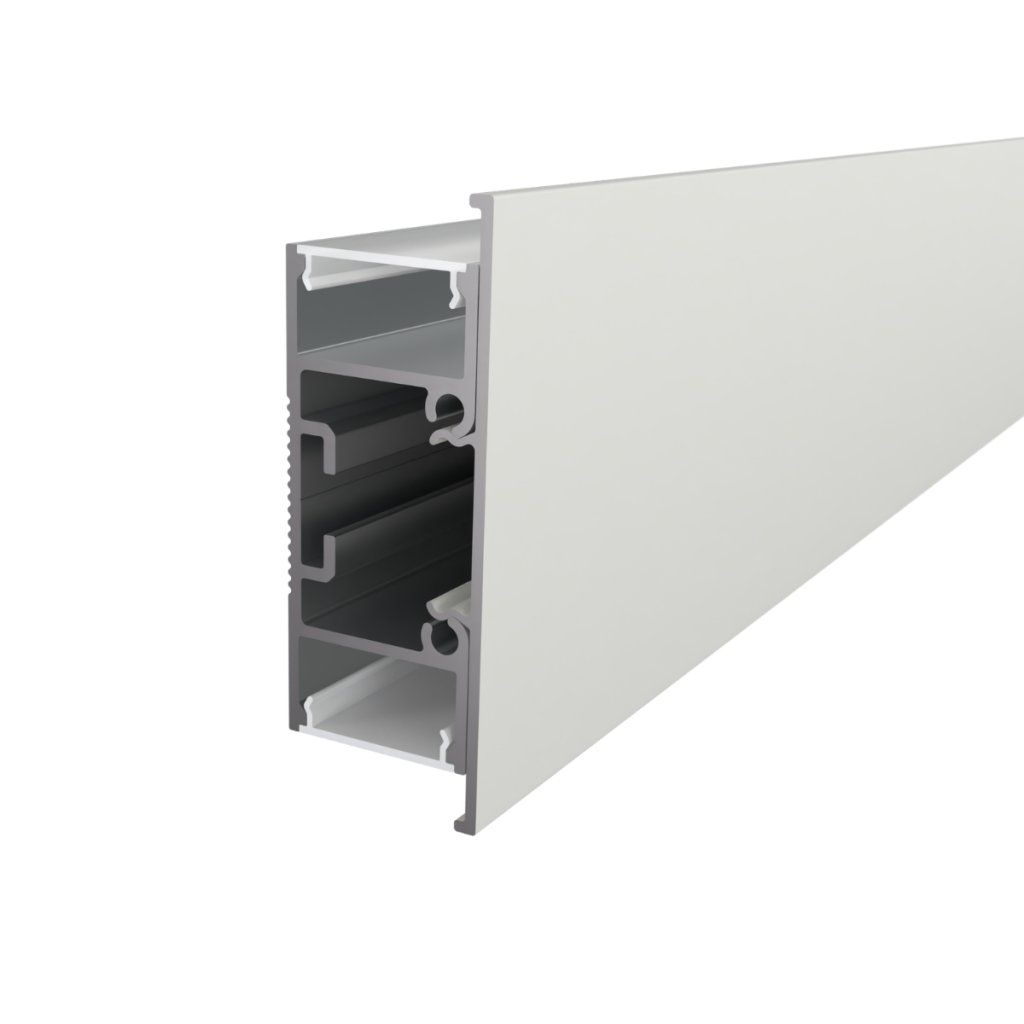 LED lišta povrchová - WALL - TWIN biela