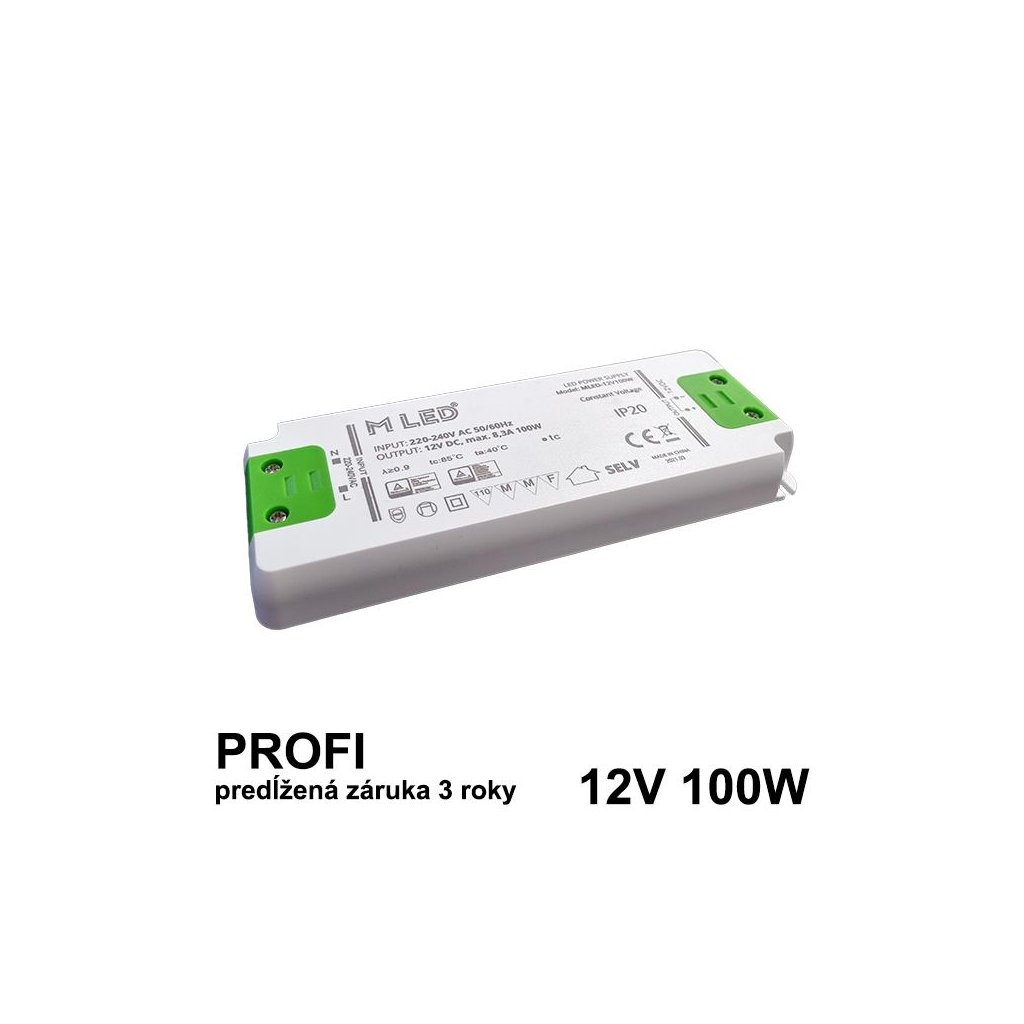 5308 led napajaci zdroj 100w 12v nabytkovy zaruka 3 roky