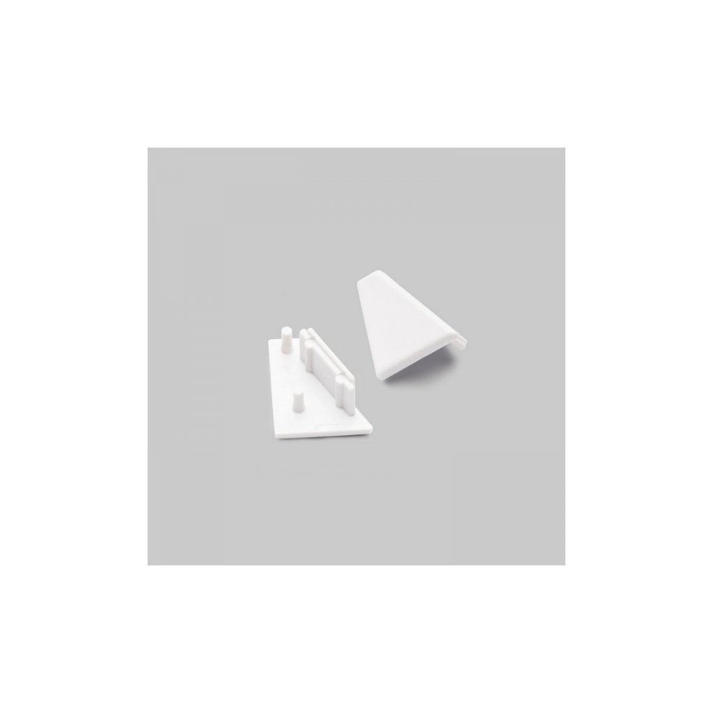 5596 koncovky led lista rohova biele 2ks