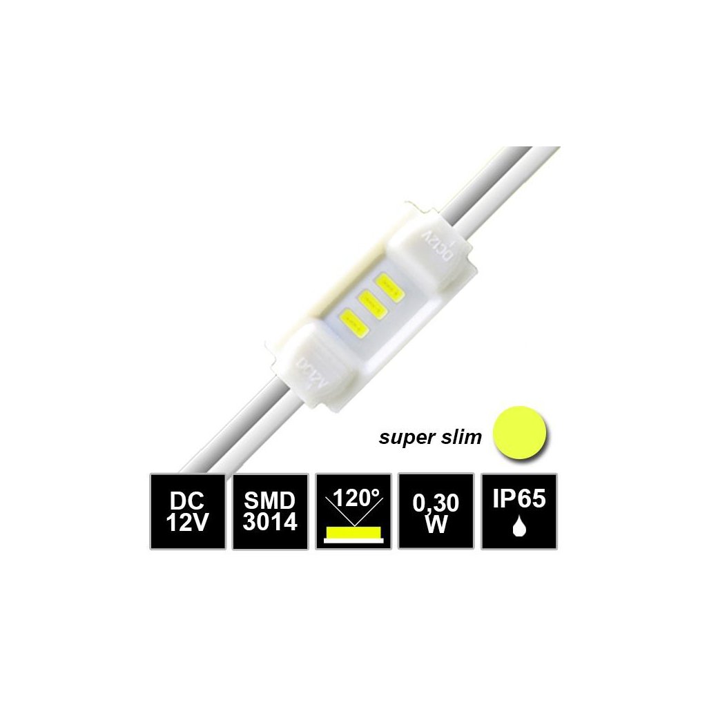 5656 profi led modul 3led smd3014 tepla biela 0 3w 12v zaruka 30 mesiacov