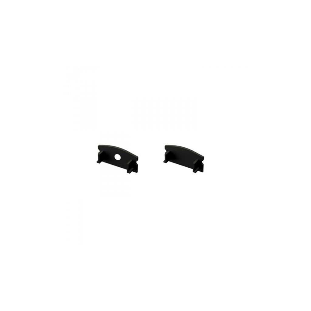 6079 koncovky pre led listu povrch simple cierne 2ks