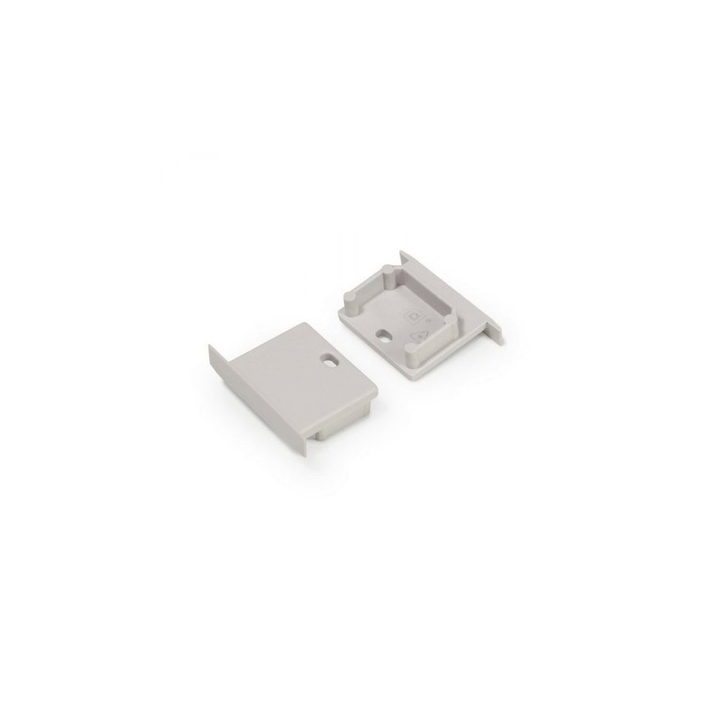 6316 koncovky led lista zapustena linea strieborna 2ks