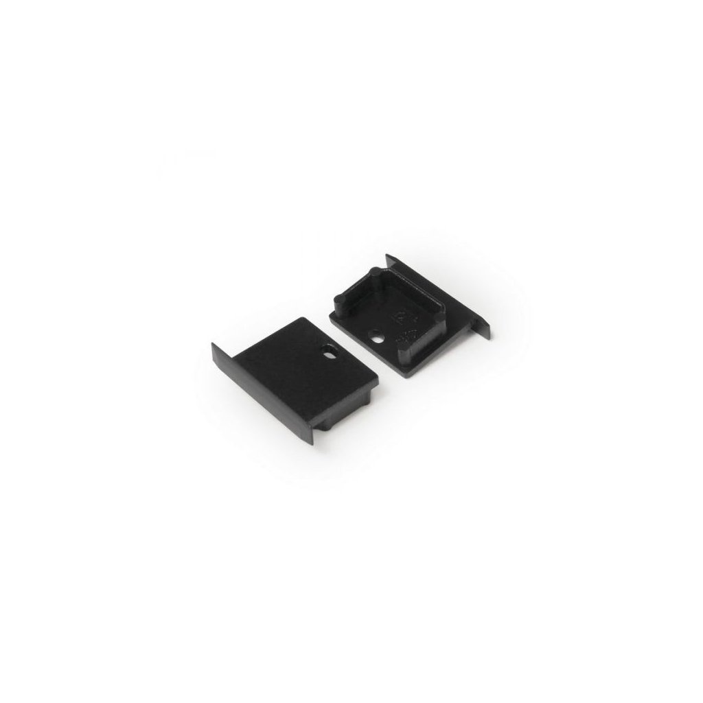 6319 koncovky led lista zapustena linea cierna 2ks