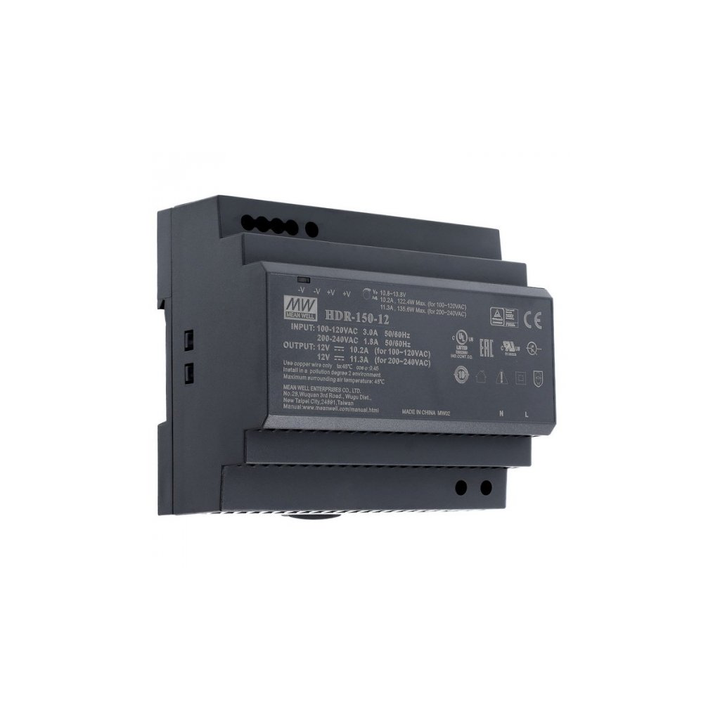 6535 led napajaci zdroj hdr 135w 12v na din listu mean well