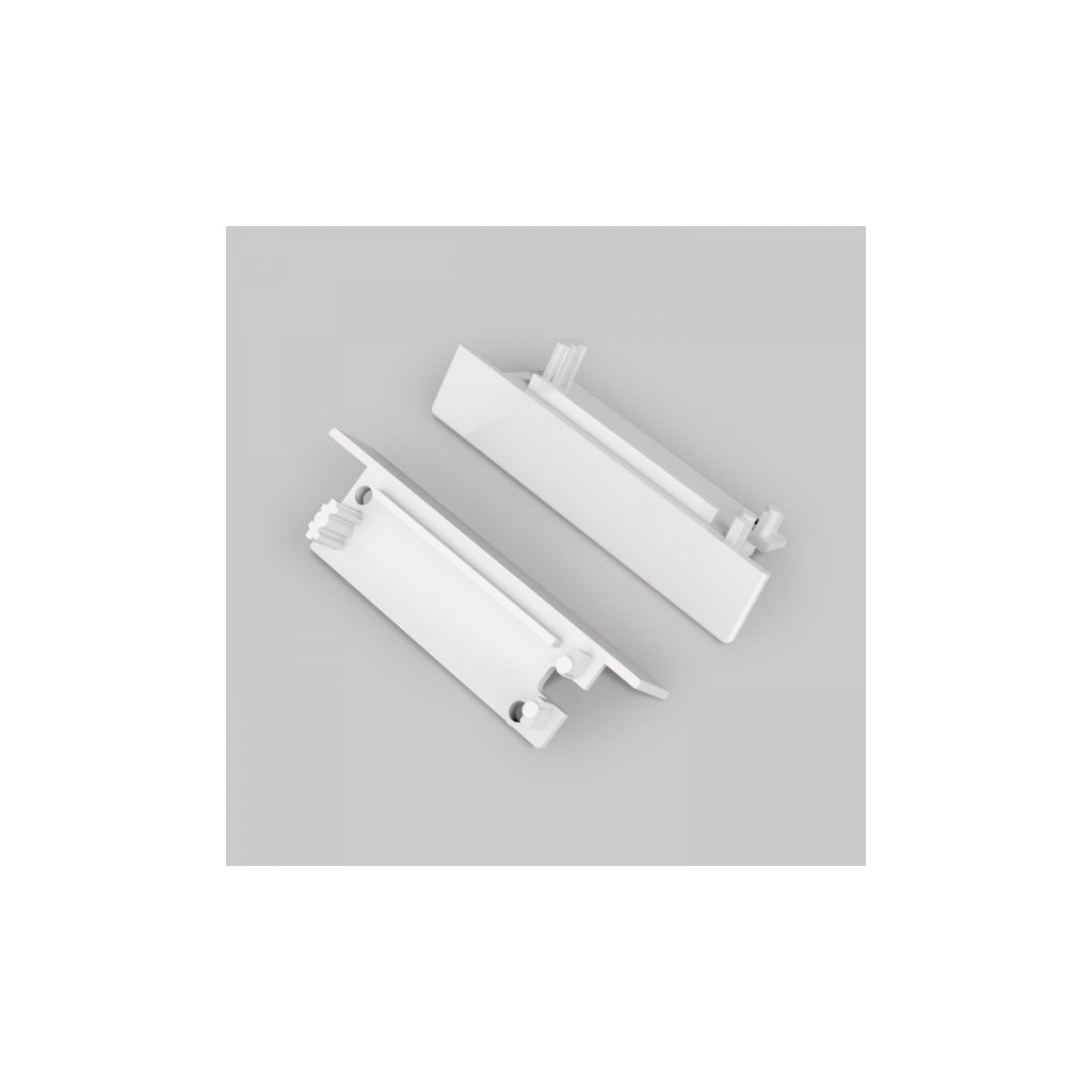 6703 koncovky biele pre led lista zapustena bocna 2ks