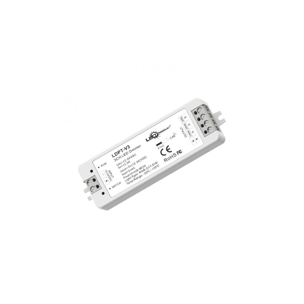 7447 led rgb prijimac v3 rf 2 4ghz 12a