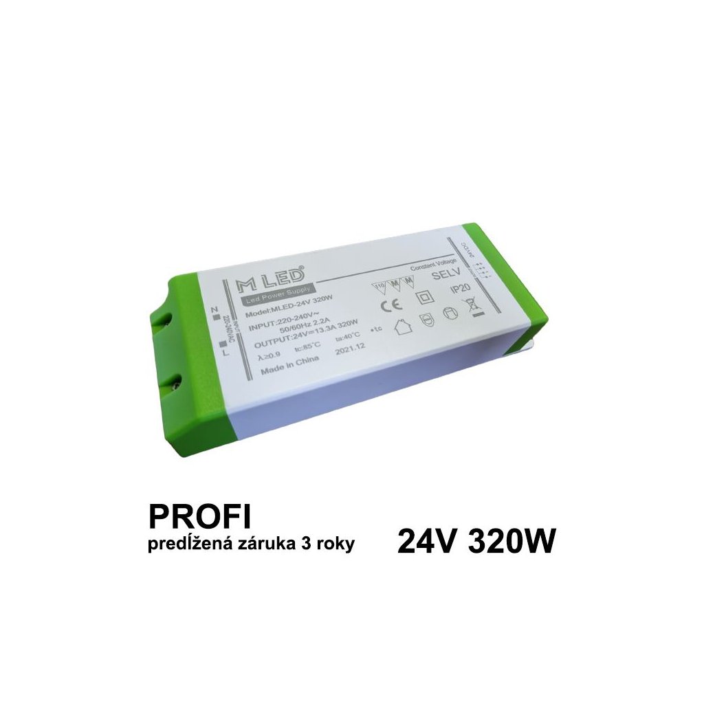 7870 led napajaci zdroj 320w 24v nabytkovy zaruka 3 roky