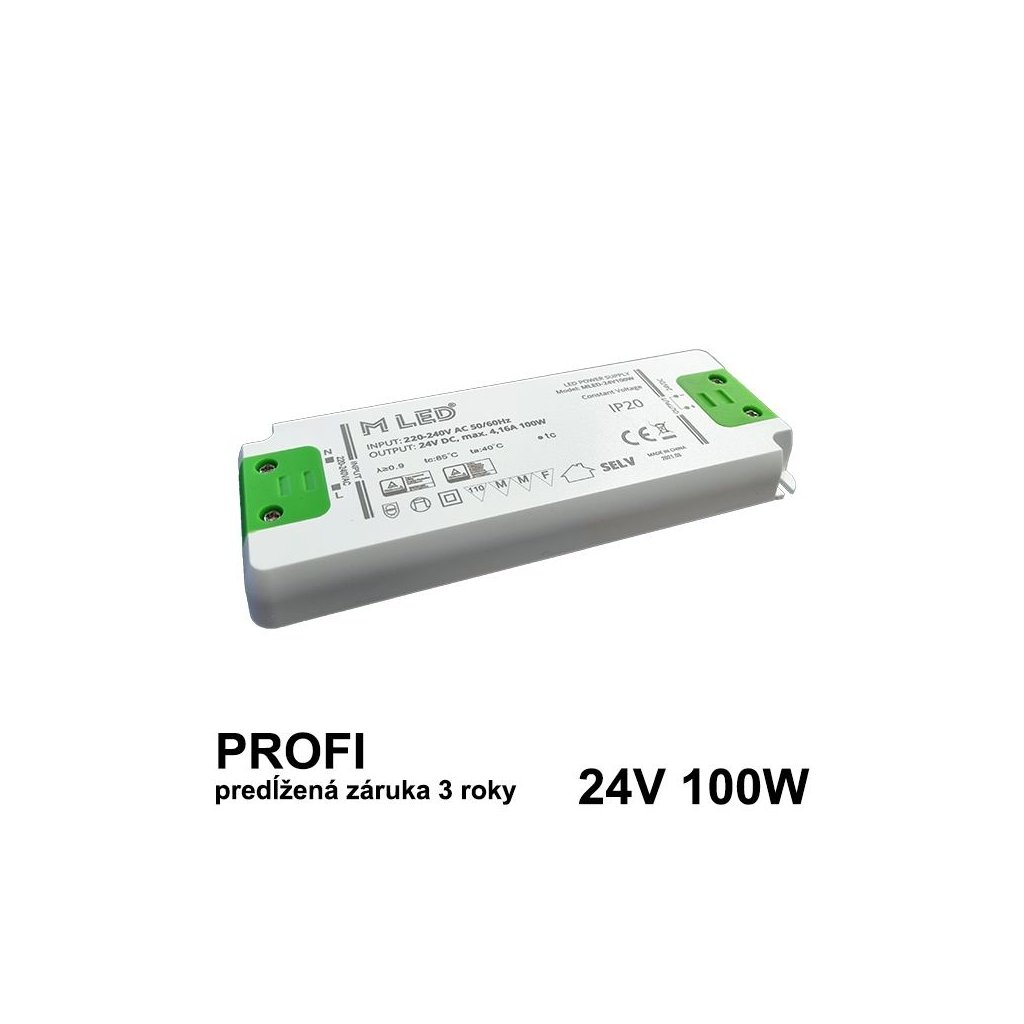 8458 led napajaci zdroj 100w 24v nabytkovy zaruka 3 roky