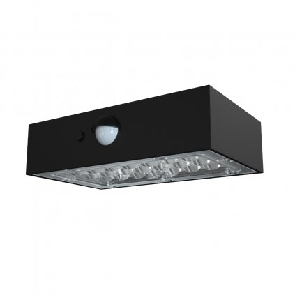 LED solárne svietidlo Brick - čierne 350lm