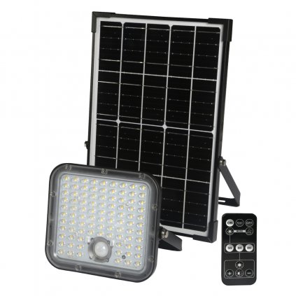LED reflektor 4800lm so solárnym panelom + diaľkové ovládanie