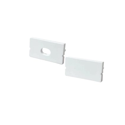 Koncovky pre LED lištu povrch. - S10 biele (2ks)