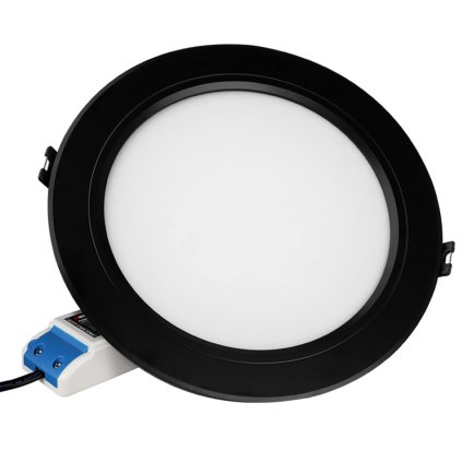 LED panel čierny 12W kruh RGB+DUAL-WHITE