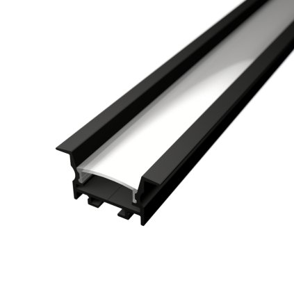 LED lišta zapustená R16 čierna