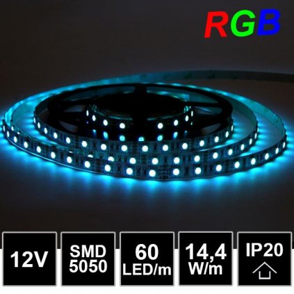 4729 led pasik rgb smd5050 60led m ip20 12v