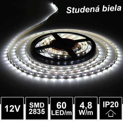 smd2835 60led 48W 12V studená biela