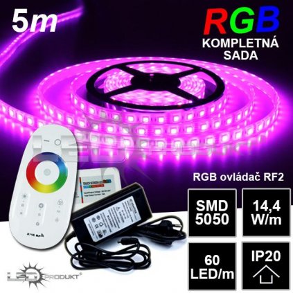 4924 5m ip20 60led m rgb pasik rf2 kompletna sada