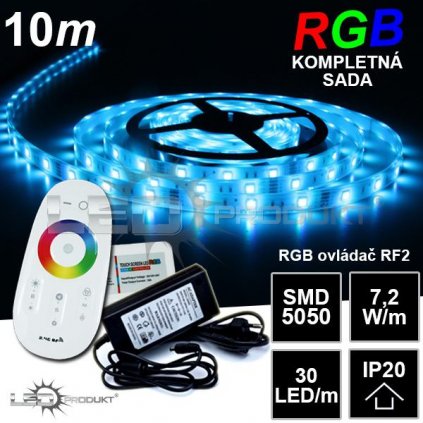 4936 10m ip20 30led m rgb pasik rf2 kompletna sada