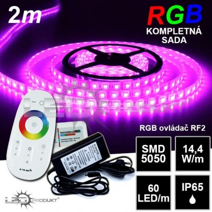 5116 2m ip65 vodeodolny 60led m rgb pasik rf2 kompletna sada