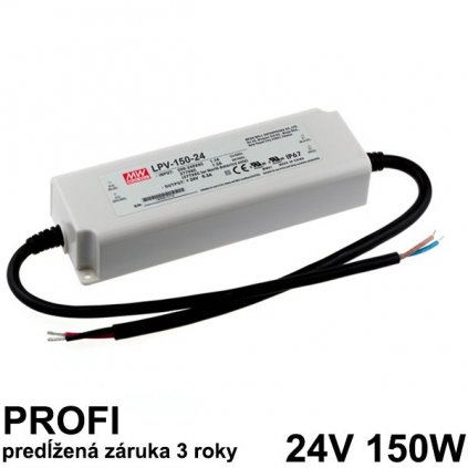 5362 led napajaci zdroj 150w 24v ip67 vodeodolny mean well zaruka 3 roky