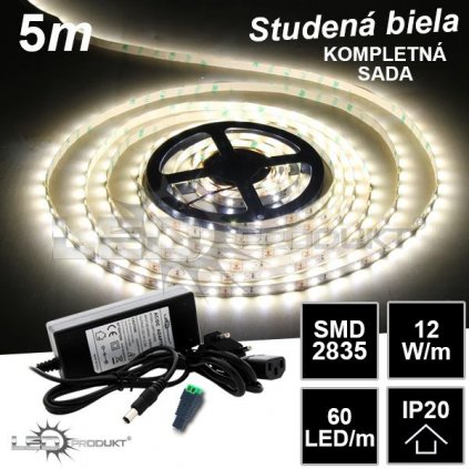 5497 5m smd2835 60led m ip20 studena b kompletna sada