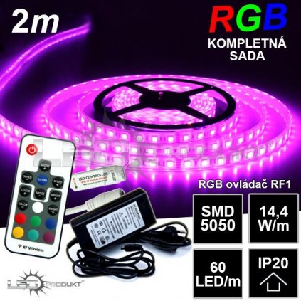 5635 2m ip20 60led m rgb pasik rf1 kompletna sada