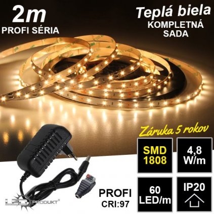 6973 2m profi smd1808 60led m ip20 tepla b kompletna sada