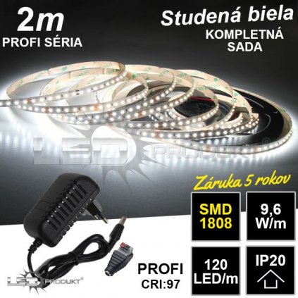 7000 2m profi smd1808 120led m ip20 studena b kompletna sada