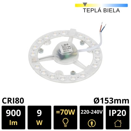 9W LED modul do stropného svietidla 230V - teplá biela