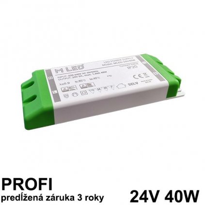 7564 led napajaci zdroj 40w 24v nabytkovy zaruka 3 roky