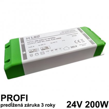 7570 led napajaci zdroj 200w 24v nabytkovy zaruka 3 roky