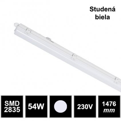 7702 vodeodolne stropne led svietidlo stellar 54w 1476mm 6400k ip65