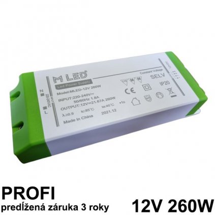 7867 led napajaci zdroj 260w 12v nabytkovy zaruka 3 roky