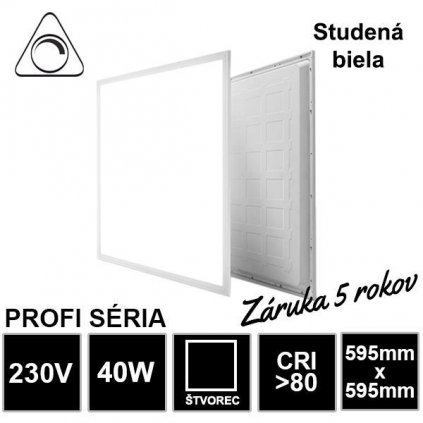 7903 led panel 40w 595x595 mm studena biela stmievatelny zaruka 5 rokov